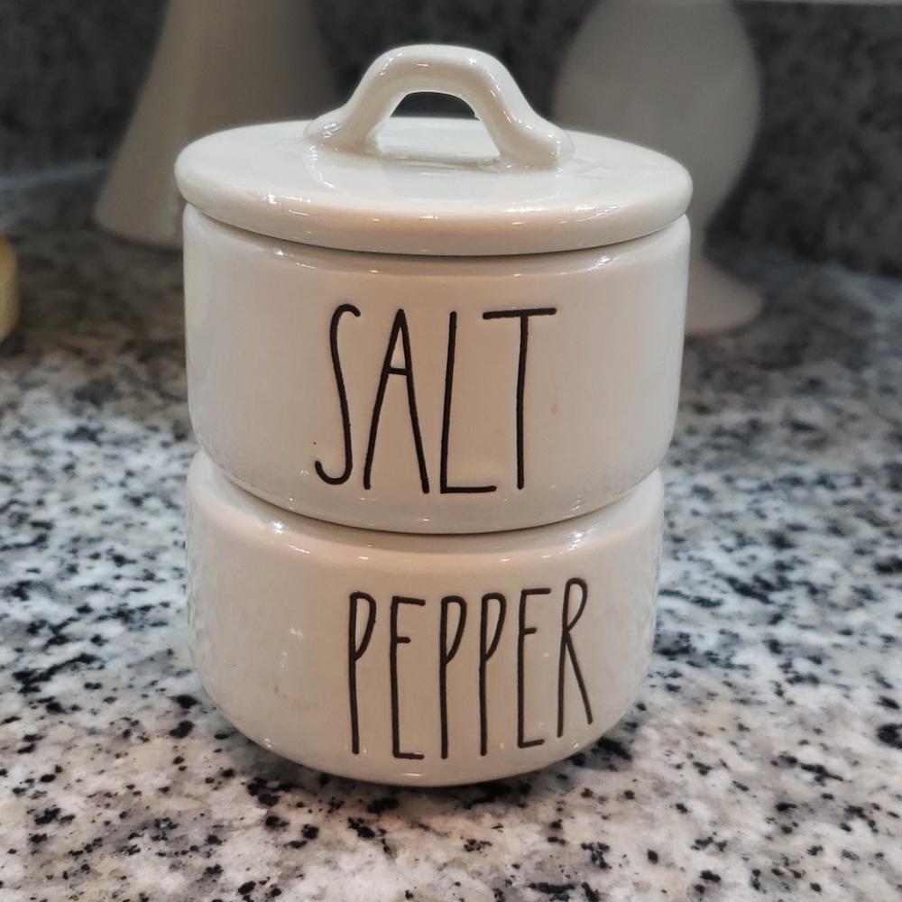 Rae dunn salt and pepper stacker
